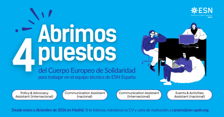 Contenido grafico de convocatoria Voluntariado ESC ESN España