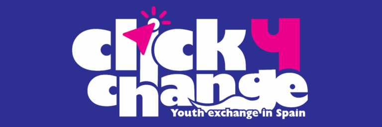 banner of the project click for change that promote the creation of a space for dialogue and training for young people committed to combating hate speech, discrimination, and misinformation, especially in digital environments.